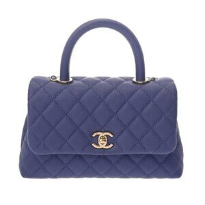 CHANEL Matrasse Top Handle Mini Flap Bag XXS 2WAY ChainShoulder